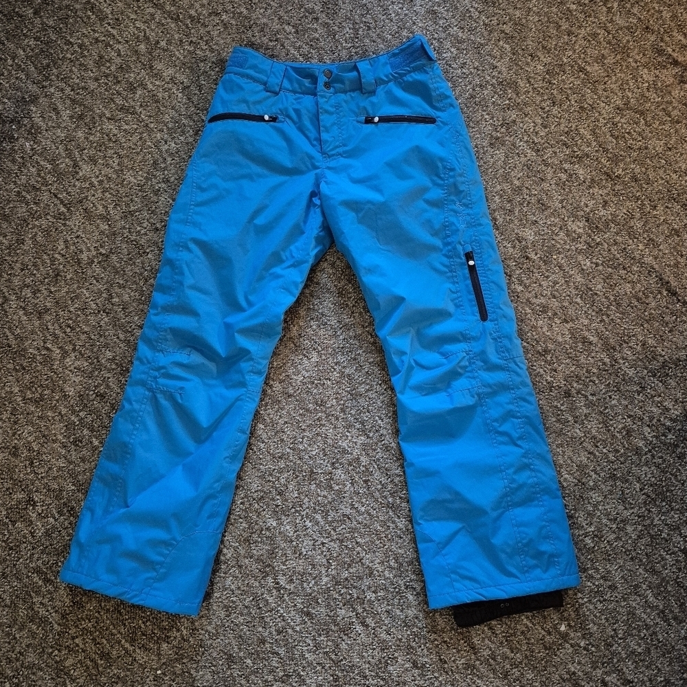 Ladies Snowpants Blue Snow Pants Medium Pockets Women M